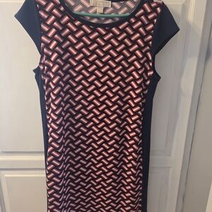 Michael Kors Red and Navy Mini Dress